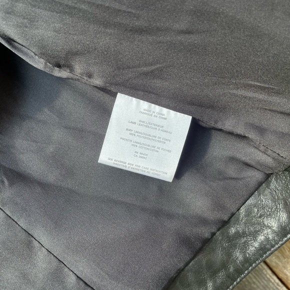 Theory Maisie Leather Moto Jacket Womens Sz Large - Picture 10 of 10